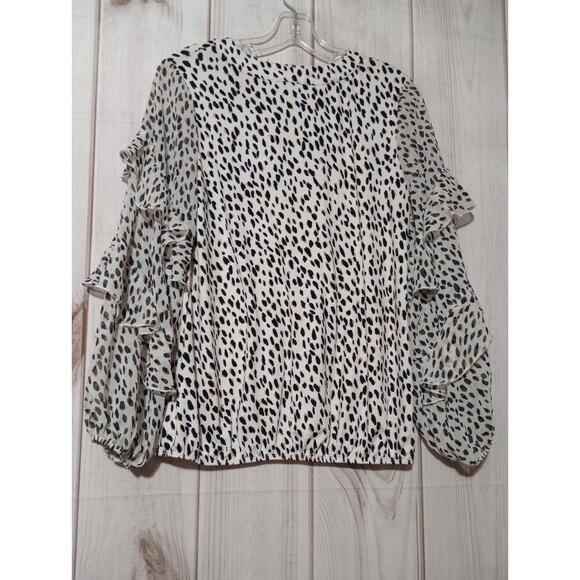 Perceptions Concept Shirt Ladies Small Ruffle Long Sleeve‎ - Picture 2 of 7